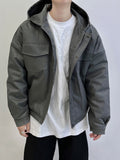 F/W Port Leather Hooded Jumper