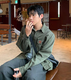 Patch Work Shirt Jacket