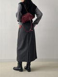 Section Glossy Half Shoulder Bag