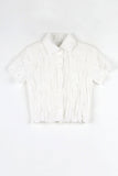 Wrinkle cropped shirt
