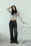 Line washed denim