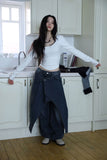 Antique Wrapping Denim Skirt