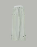 Snap button nylon pants