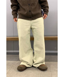 [ 1+1 ] Basic Wide Cotton Pants