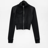 Phuket High Neck Knit Zip-up