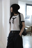 Ribbon Color Matching Round Knit