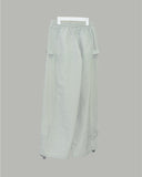 Snap button nylon pants