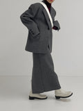 Wear Wool High Waist Long Skirt