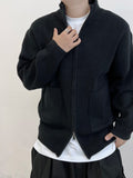 Cashlike full knit zip-up