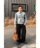 Twill Side Tuck Pants