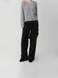 Wool Ribbed V-Neck Knitwear