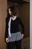 V city shirring T-shirt