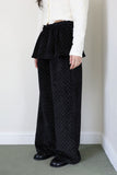 Dot pleats layer pants