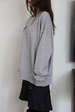Leather Overfit Buckle Sweatshirt