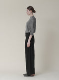 [Premium] High-Waist Pintuck Wide Pants