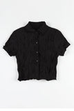 Wrinkle cropped shirt