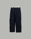 Double pocket washed denim pants