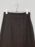 Hidden Wool Slit Skirt