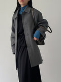 Flared Raglan Wool Half-Coat