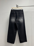 Highlight Washed Wide Black Denim