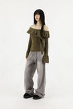 Grayish washed denim jeans