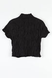 Wrinkle cropped shirt