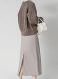 Olly Shetland Wool Cable Cardigan