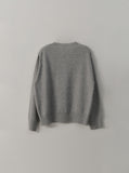 [Premium] Whole Garment Dust V-Neck Knit