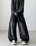 Patchwork Balloon Wide Denim