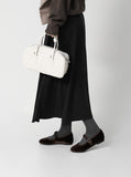 Brush wrap style flare long skirt