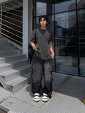 Summer Wide Cool Banding Cargo Denim