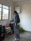 Wave Washed Balloon Cargo Denim