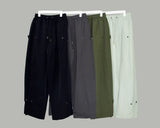 Snap button nylon pants