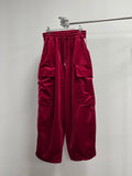 Velvet Track Line Cargo Pants