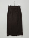 Hidden Wool Slit Skirt