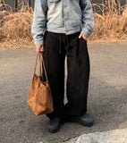 Twill Side Tuck Pants