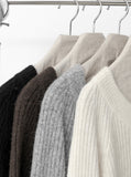 Wool Ribbed V-Neck Knitwear