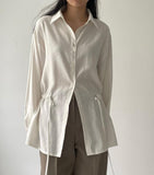 Peach String Loose Fit Shirt
