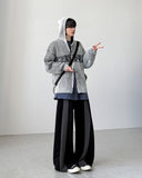 Lopian Knit Hood Zip-Up