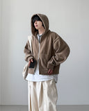 Velvet Crop Hood Zip-Up