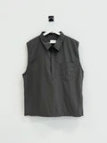 Coil collar open vest