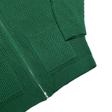 Cold Punching Collar Knit Zip-Up