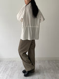 Peach String Loose Fit Shirt