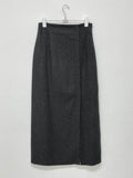 Hidden Wool Slit Skirt