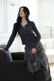 Pulli ribbed shirring tee