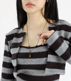 Antique donut bead necklace