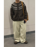 [ 1+1 ] Basic Wide Cotton Pants