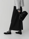 Peach Wrap Long Skirt
