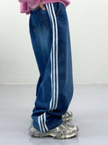 Times Three Stripe Balloon Denim Pants