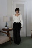 Dot pleats layer pants